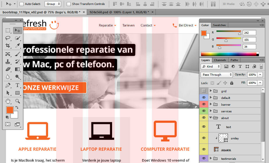 Photoshop - WordPress 010 | full stack development, Rotterdam